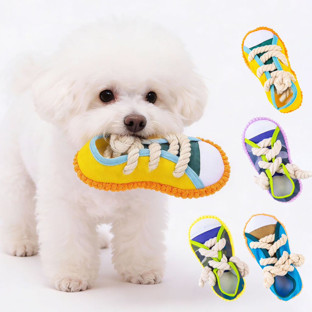 Plush Chick Rope Ring Dog Toy