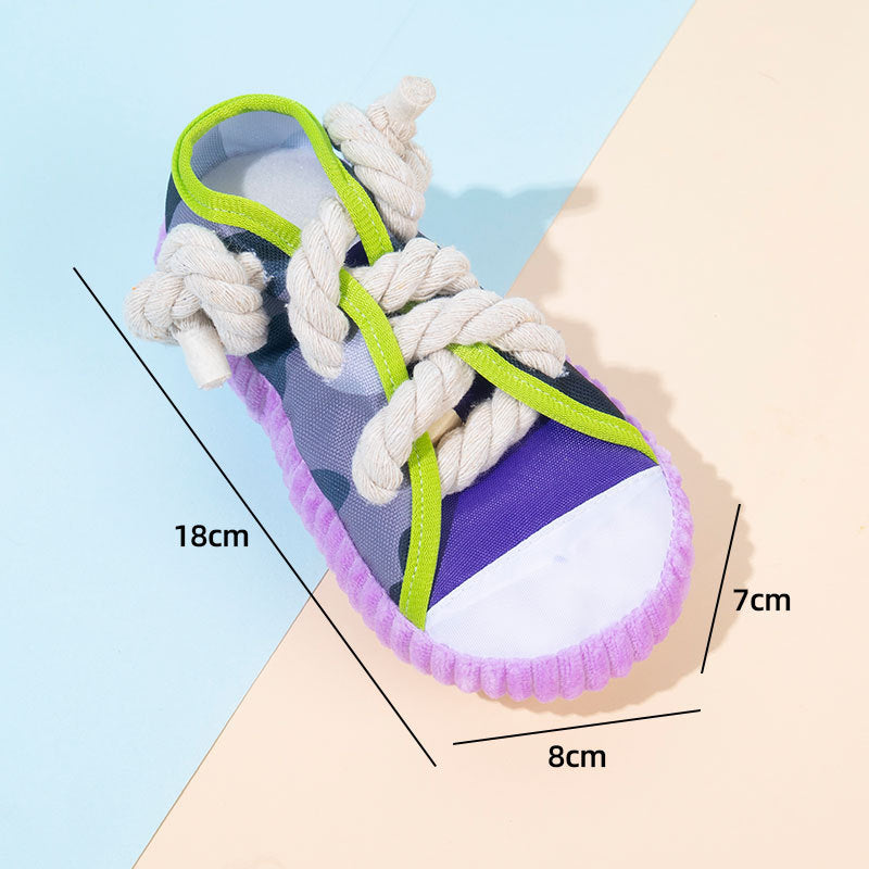 Plush Chick Rope Ring Dog Toy