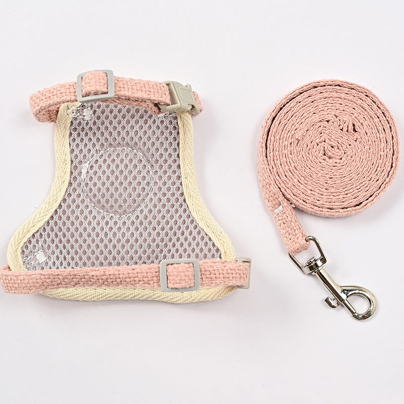 Cute Bear Pet Harness & Leash Set for Cats & Small Dogs