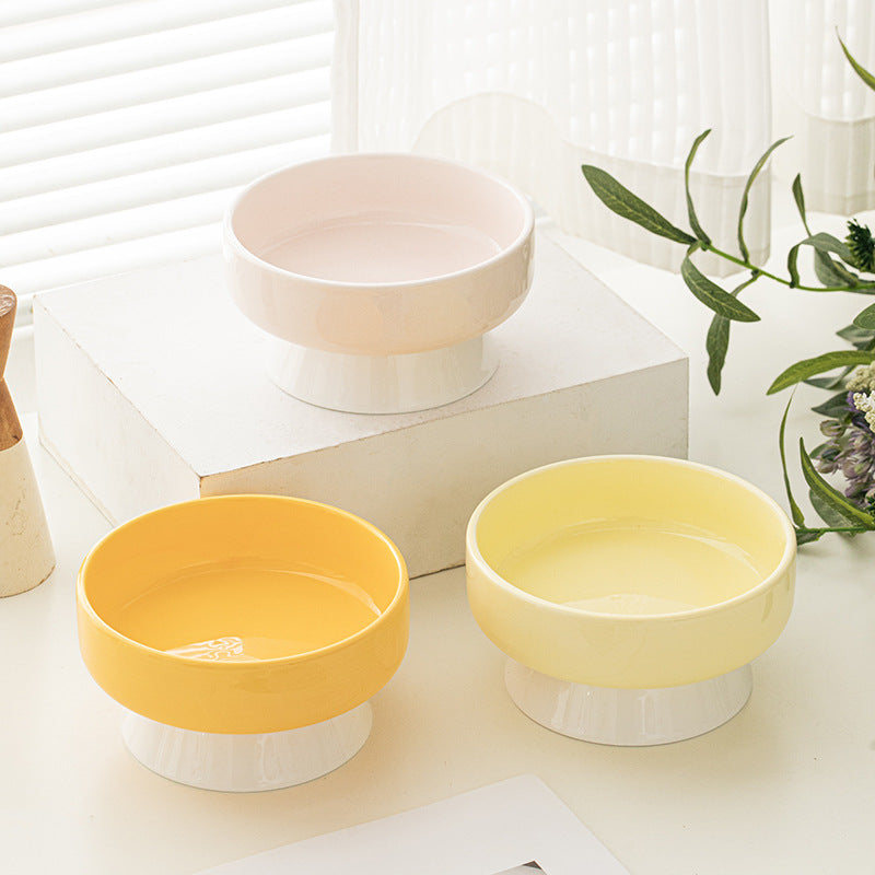 Modern Raised Pet Food Bowl for Cats & Small Dogs