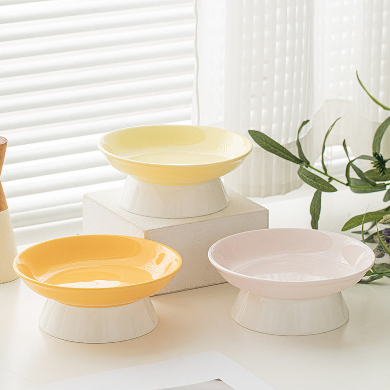 Modern Raised Pet Food Bowl for Cats & Small Dogs