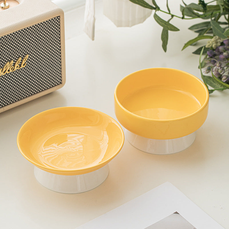 Modern Raised Pet Food Bowl for Cats & Small Dogs