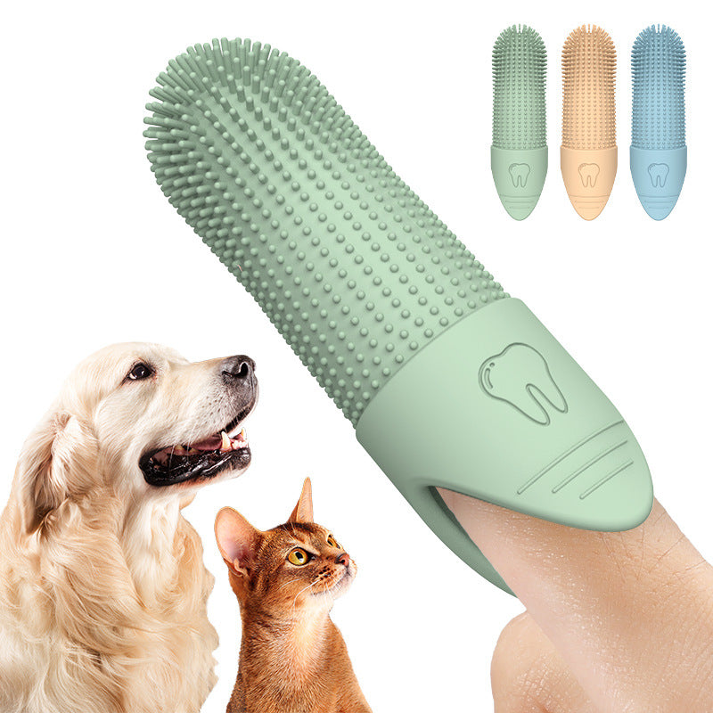Soft Silicone Finger Toothbrush for Dogs & Cats