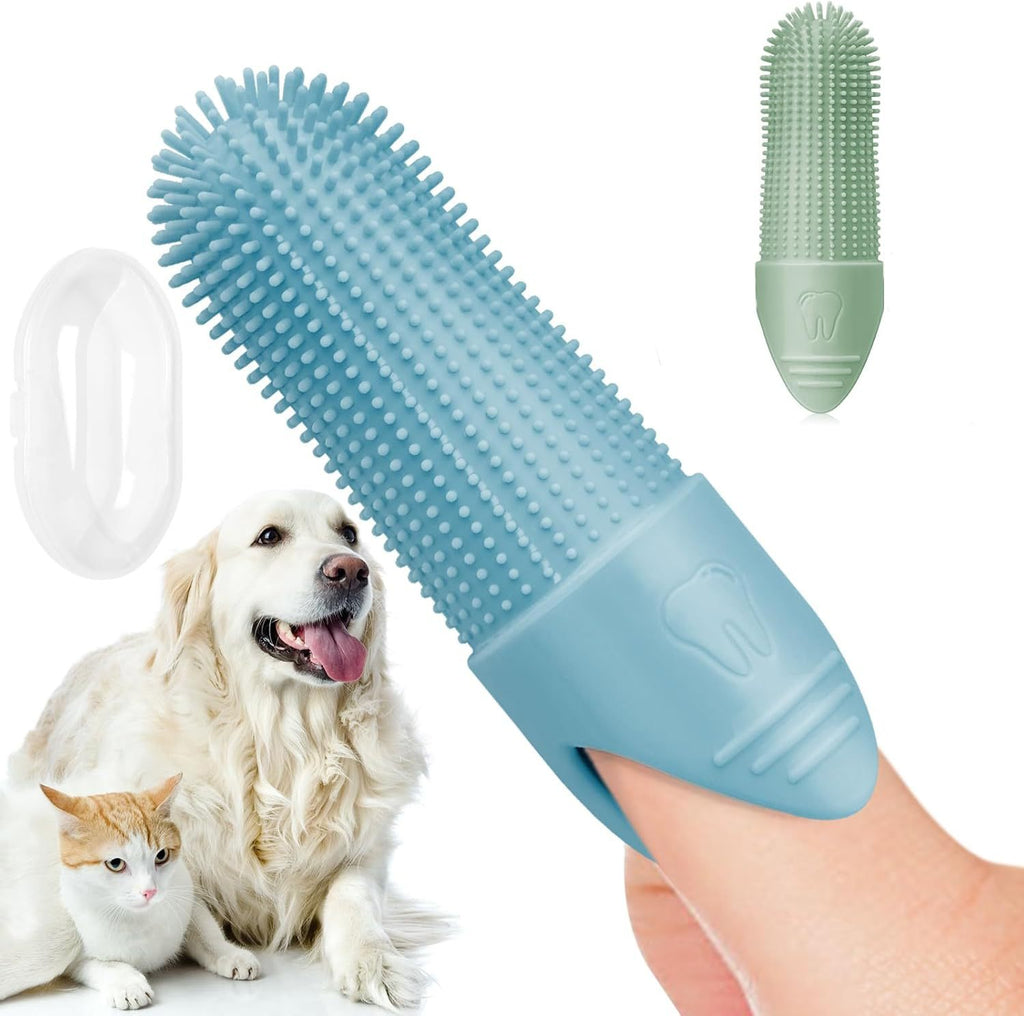 Soft Silicone Finger Toothbrush for Dogs & Cats