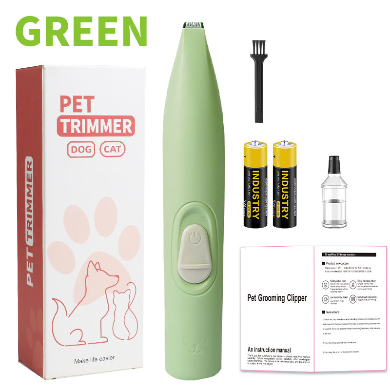 Rechargeable Pet Paw Hair Trimmer for Dogs & Cats
