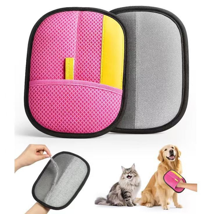 Double-Sided Pet Grooming Glove for Dogs & Cats