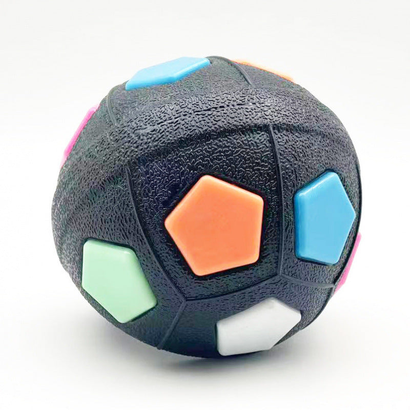 Interactive Soccer Ball Dog Toy with Easy-Grip Handle